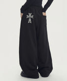 DOT CROSS_LACE Training Wide Pants