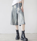 (Unisex) Leke Washing Half Pants