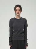 (W) PANEL LAYERED TEE