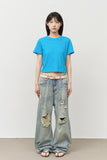 Scout Destroyed Wide Denim