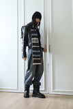 Black line wide denim