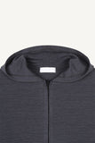 Slub Crop Hood Zip-Up