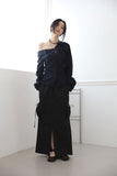 Double cargo long skirt