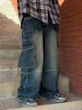 Two-Pocket Unbalance Cargo Denim
