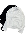 Loop Slub Eyelet Long Sleeve