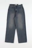 Black line wide denim