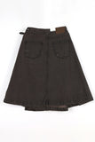 Belt pleated skirt