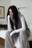 One shoulder open shirring tee