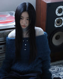 Sol-ip fur shoulder knit