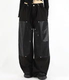 Chrome rivet banding pants
