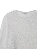 Obdic U-Neck See-Through Linen Long Sleeve