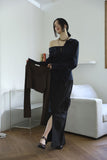 Double cargo long skirt