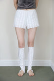 Fluffy lace fur shorts