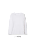 Obdic U-Neck See-Through Linen Long Sleeve
