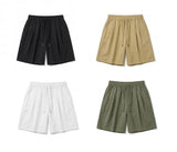 Basic Double Pintuck Linen Shorts