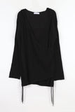 Wave hood wrap knit