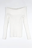 Way ribbed off-shoulder tee