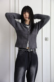 Black wide strap denim