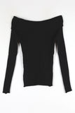 Way ribbed off-shoulder tee