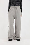 Circle slit brushed pants