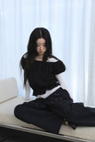 Studded pier wide pants