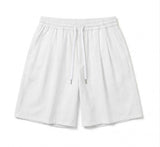 Basic Double Pintuck Linen Shorts