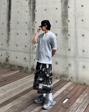 [Plan]Waffle Henley Neck Ringer Half Sleeve