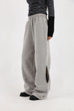 Circle slit brushed pants