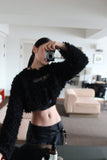 Renee printed crop tee
