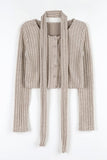 Real blend muffler cardigan