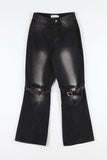 Black wide strap denim