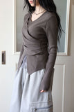 Sentub Wrap V Knit Top
