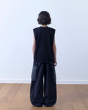 Patch Nylon Curved Pants