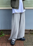 Snap Wide Sweat Pants