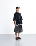 Check Zip-Up Half Shirt