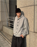 Rud double-button hooded zip-up
