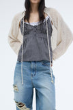 Sheen Button Rib Tank Top