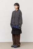 Ocean Striped Warmer Zip Hoodie