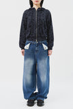 (W) Dual Dot Hooded Zip Up