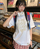 END OF TIME Lace Short Sleeve T-shirt