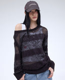 PRTN) Layered Stripe Summer Sweater