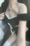 Toani Black Heart Chain Necklace