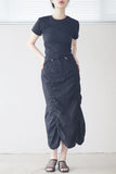 Celine shirring long skirt