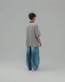Striped Raglan Half-Zip Polo
