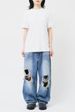 Knee Damage Wide Denim