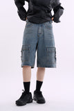 Code cargo bermuda denim pants
