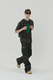 OBLIQUE PATCH DENIM PANTS