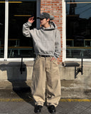 Terry Snap Crop Hoodie