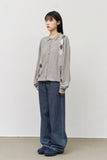 Peace Argyle Collar Cardigan