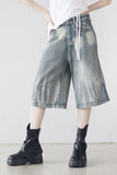 (Unisex) Leke Washing Half Pants